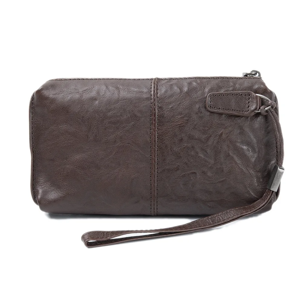 Men Cowhide Clutch Purse Bag M - Travel Organizer Men recension och pris