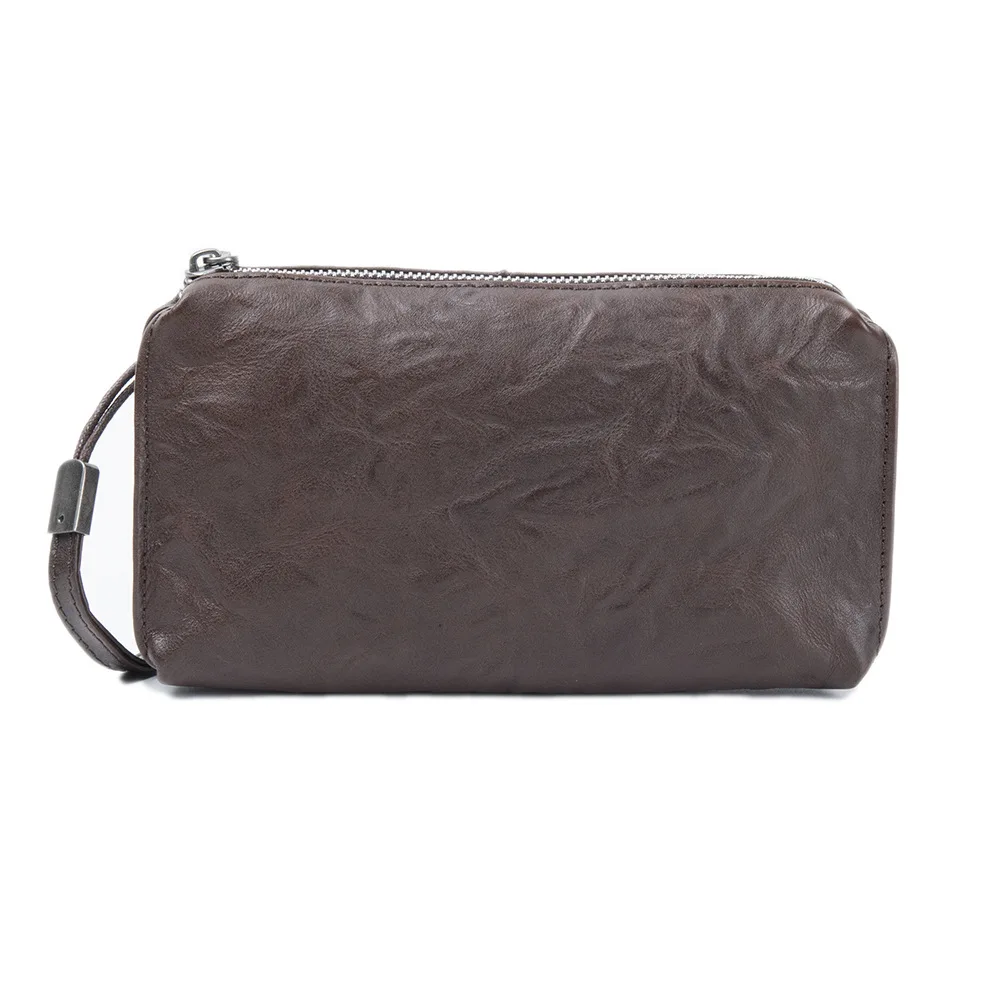 Men Cowhide Clutch Purse Bag M - Travel Organizer Men recension och pris