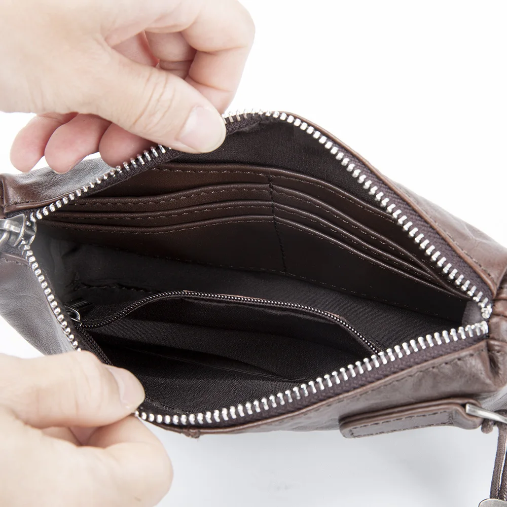 Men Cowhide Clutch Purse Bag M - Travel Organizer Men recension och pris