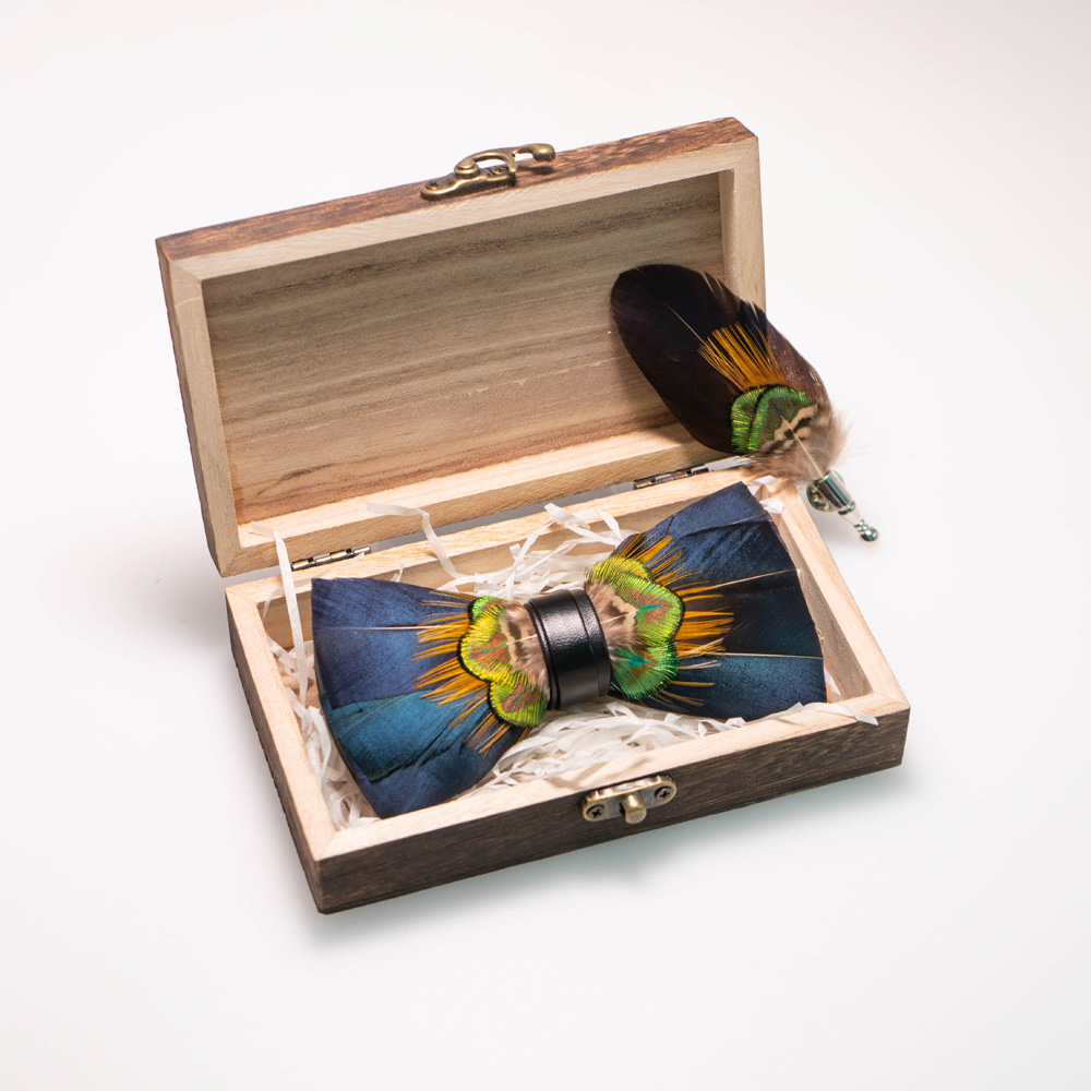 EASTEPIC Handmade Feather Bow  - Neck Tie Set Box recension och pris
