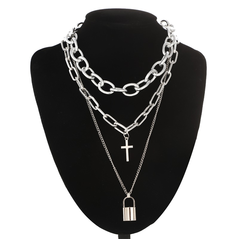 FNQUFUJ Layered grunge aesthet - Men Accessories Neck Chain recension och pris