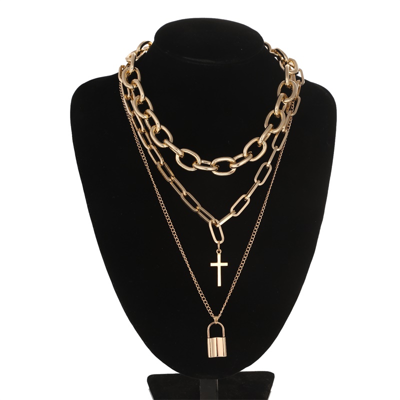 FNQUFUJ Layered grunge aesthet - Men Accessories Neck Chain recension och pris