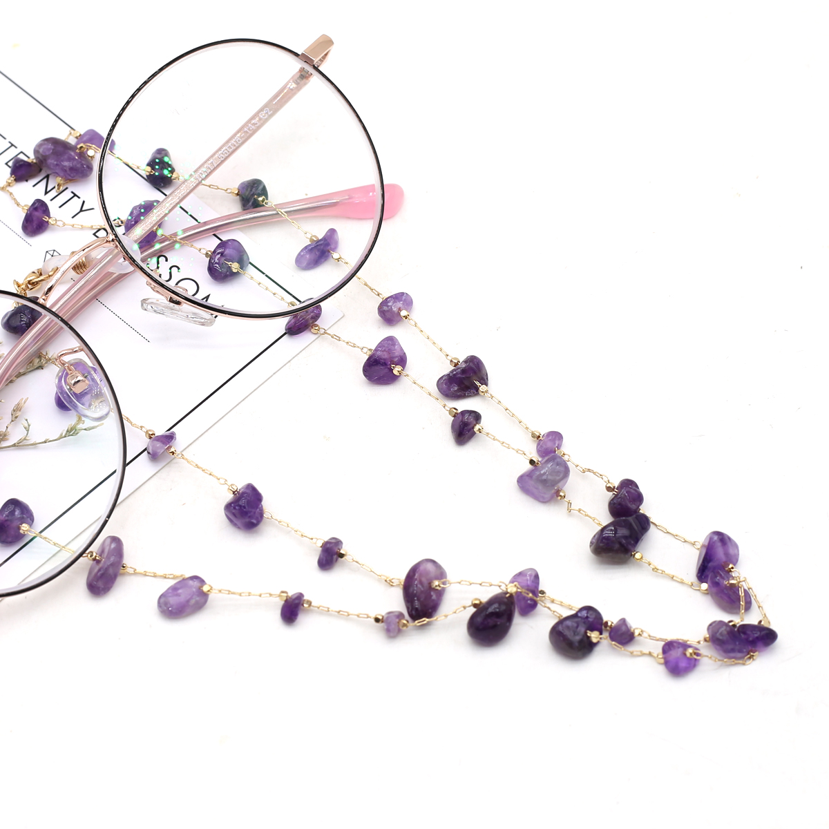 Natural Amethyst Stone Beaded  - Men Accessories All recension och pris