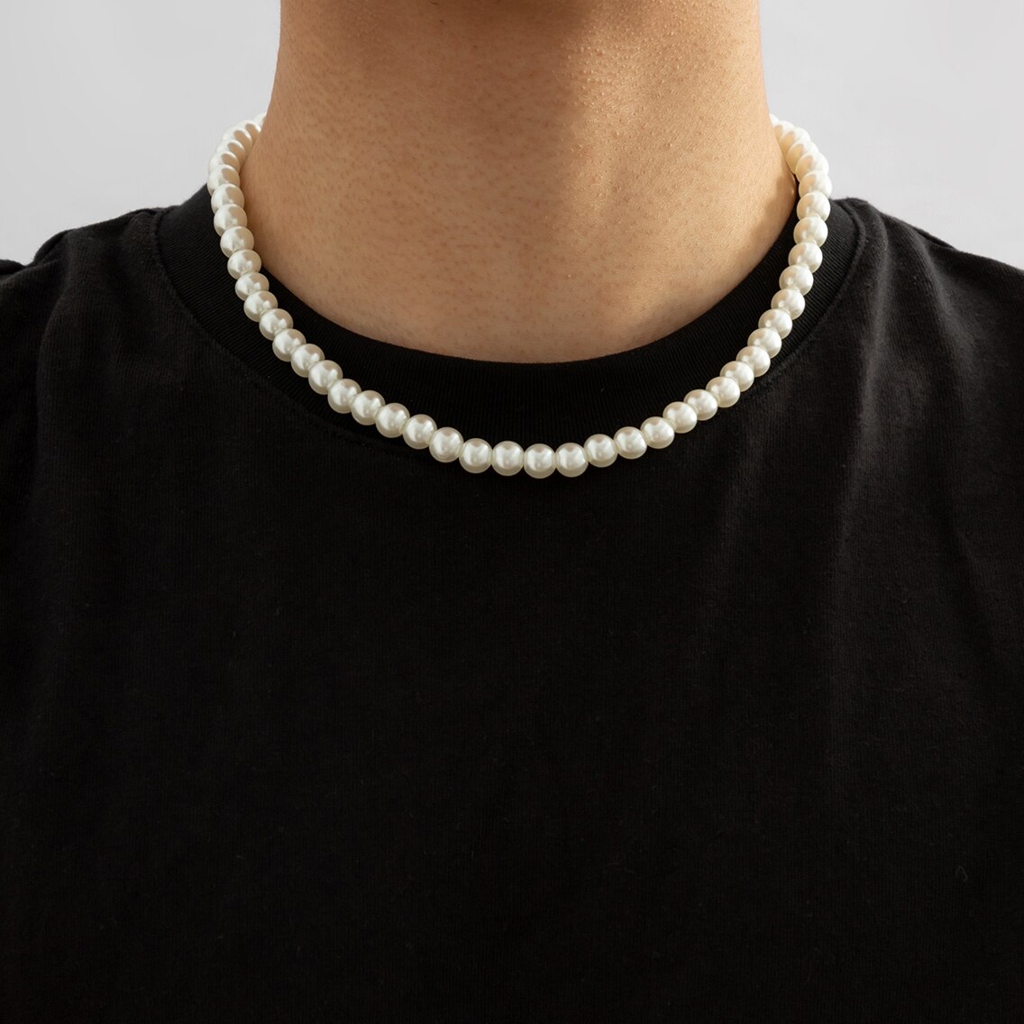 Simple Imitation-Pearl Beaded  - Men Accessories Neck Chain recension och pris