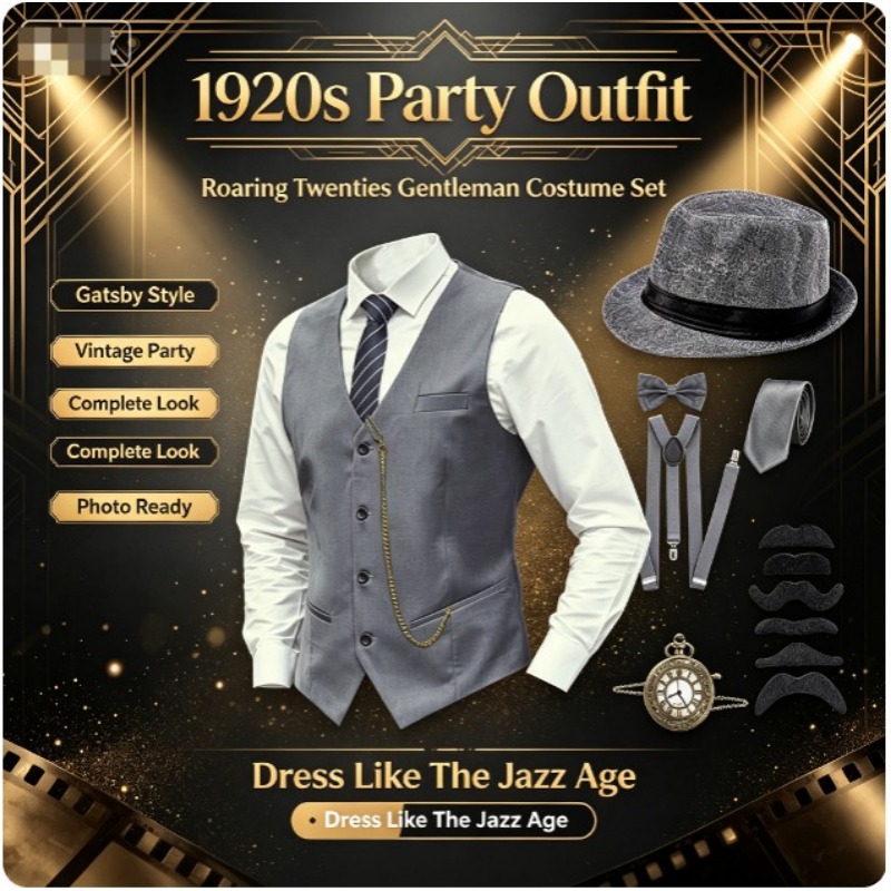 1920s Mens Great Gatsby Gangst - Men'S Accessories In The 1920S recension och pris