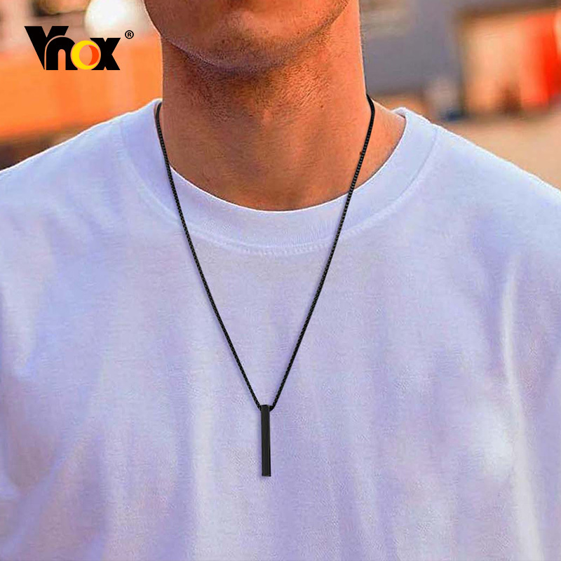 Vnox 5mm Pillar Necklace for M - Men Accessories Neck Chain recension och pris
